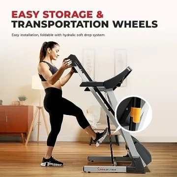 Sunny Health Treadmill with Auto Incline & Display
