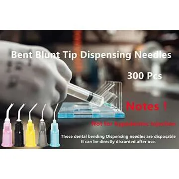 300 Pcs Bent Blunt Dispensing Tips for Versatile Use