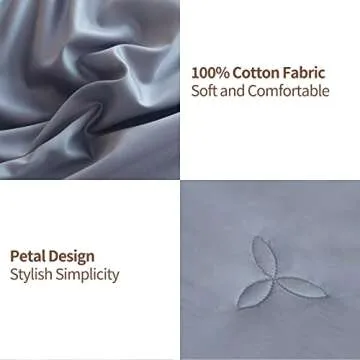 YOUR MOON Pure Mulberry Silk Comforter King Size for All Season,100% Natural Long Strand Silk Fill Duvet, Luxury Mulberry Silk Bedding, Noiseless Cotton Shell (Bluish Grey)