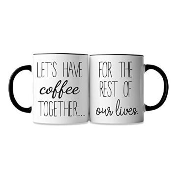 Celebrimo Coffee Mug Set for Couples - Unique Wedding Gift