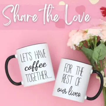 Celebrimo Coffee Mug Set for Couples - Unique Wedding Gift