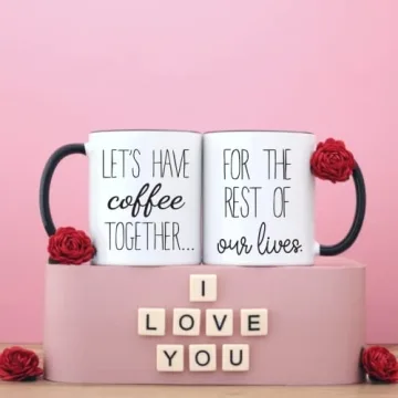 Celebrimo Coffee Mug Set for Couples - Unique Wedding Gift