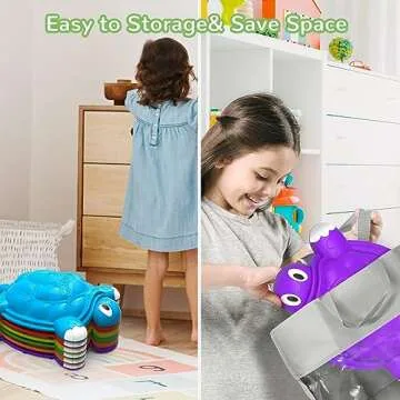 ABERLLS Stepping Stones for Kids 3 4 5 6 7 Year Old, Toddlers Turtle Balance Climbing Toys, Outdoor Indoor Sensory Play, Obstacle Course Coordination Game