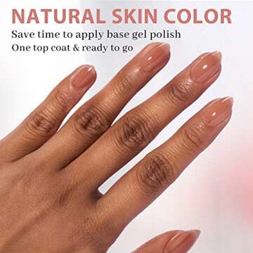 BTArtbox Almond Nail Tips Short - Soft Gel Press on Nails Short Natural XCOATTIPS with Tip Primer Co...