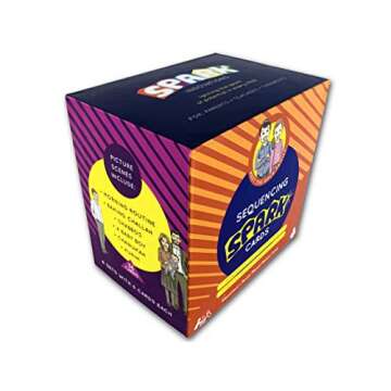 SPARK INNOVATIONS Sequencing Cards - Jewish Themed Story Cards for Speech Therapy, Problem Solving, Includes Shabbos, Chanukah and Purim Stories