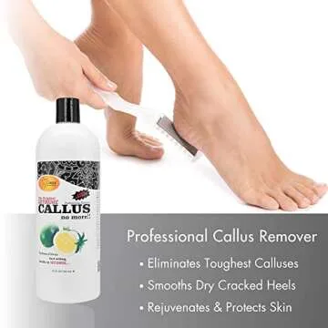 SPA REDI - Callus Remover for Feet Gel - Professional Pedicure Foot Care - Removes Toughest Calluses in Seconds and Smooths Dry Cracked Heels (Lemon and Lime, 32 Oz)