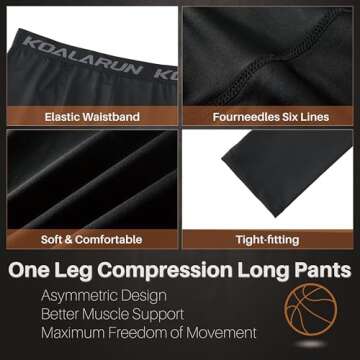 Koalarun One Leg Compression Tights For Basketball Training