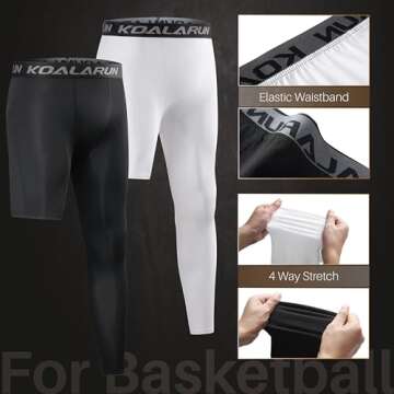 Koalarun One Leg Compression Tights For Basketball Training