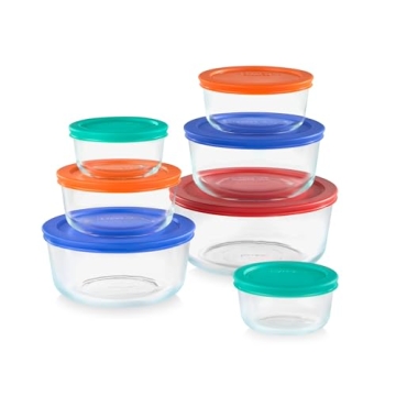 Pyrex 14-Pc Glass Food Storage Set - Durable, Dishwasher Safe, BPA-Free