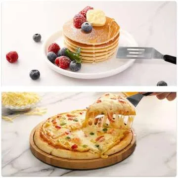 Small Spatula Professional Mini Serving Spatula, 4 Pieces Stainless Steel Metal Spatulas Set, Cutter and Serve Turner for Kitchen, Flipping or Cooking for Brownie, Cookie, Lasagna, Pancakes or Cake