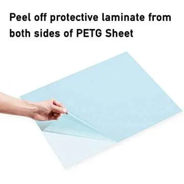 (5 Pack) PET Sheet Panels - 11" x 14" x 0.04" Clear Acrylic Sheet-Quality Shatterproof, Lightweight, and Affordable Glass Alternative Perfect for Poster Frames, Counter Barriers, and Pet Barriers