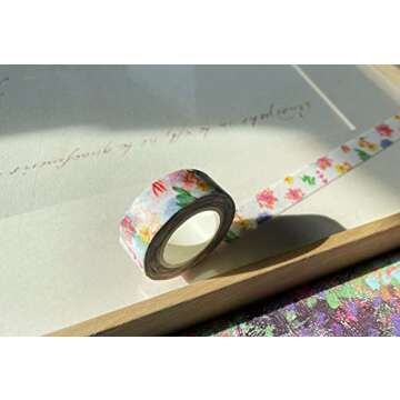 lovielf Succulent Washi Tape Set of 4 Rolls - Decorative DIY