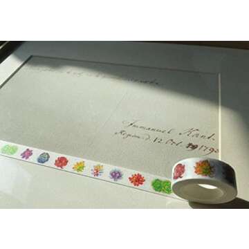 lovielf Succulent Washi Tape Set of 4 Rolls - Decorative DIY