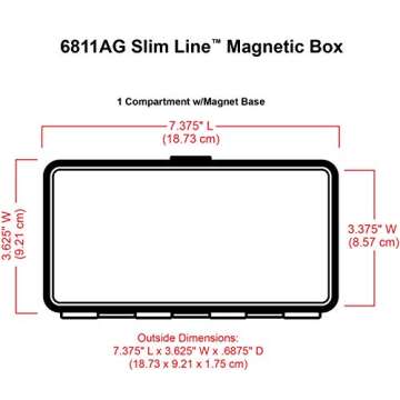ArtBin 6811AG Slim Line Magnetic Box for Craft Organization