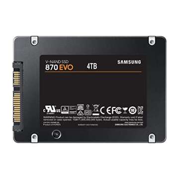 SAMSUNG 870 EVO 4TB 2.5 Inch SATA III Internal SSD (MZ-77E4T0B/AM) , Black