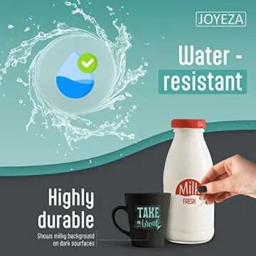 JOYEZA Premium Printable Vinyl Clear Sticker Paper for Inkjet Printer - 25 Sheets Translucent Waterproof, Dries Quickly Vivid Colors, Holds Ink Well - Inkjet & Laser Printer