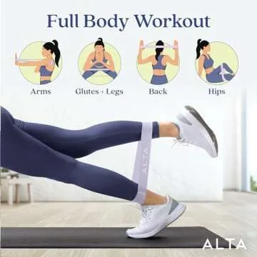 ALTA Mini Loop Bands for Exercise - Premium Durable Latex - Small Resistance Bands for Women, Booty Bands for Working Out, Leg Stretch Loops for Physical Therapy, Pilates Exercise Mini Bands Set