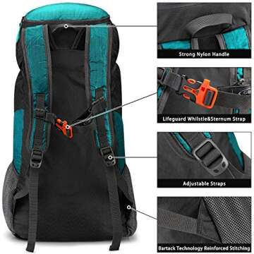 G4Free Lightweight Packable Hiking Backpack 40L