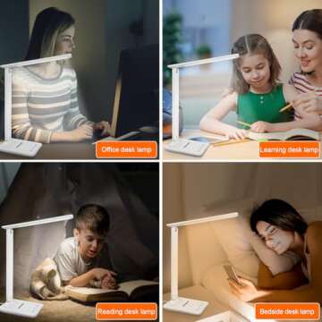 Karidi LED Desk Lamp with USB Charging and 5 Modes