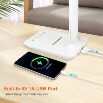 Karidi LED Desk Lamp with USB Charging and 5 Modes