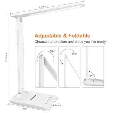 Karidi LED Desk Lamp with USB Charging and 5 Modes