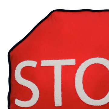 Waverly Kids Stop Sign Decorative Throw Pillow 16x16