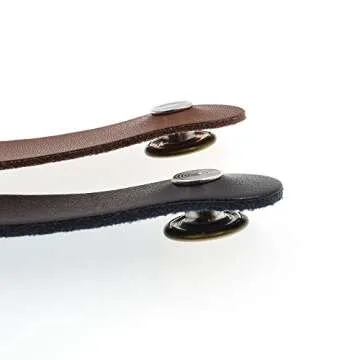 CLOUDMUSIC Ukulele Strap Guitar Strap Button Headstock Adapter 2pcs For Soprano Concert Tenor Baritone Ukulele Acoustic Guitar (black & brown)