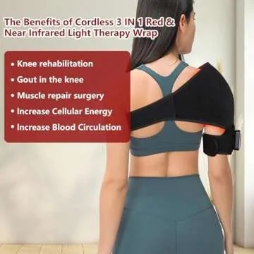 TIAXU Cordless Red Light Therapy for Shoulder Pain Relief