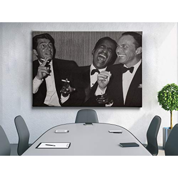 Dean Martin, Sammy Davis Jr. and Frank Sinatra Canvas Art