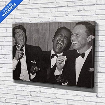 Dean Martin, Sammy Davis Jr. and Frank Sinatra Canvas Art
