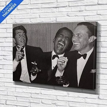 Dean Martin, Sammy Davis Jr. and Frank Sinatra Canvas Art