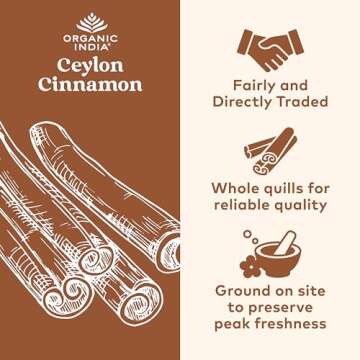 Organic India Ceylon Cinnamon Capsules - 90 Vegan Pills