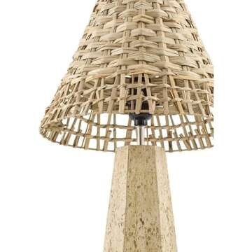 Mark&Day Table Lamps, Durand Modern Lighrt Gray/Brown Bedside Table Lamp Set of 2 for Nightstand Bedroom, Living Room or Office (21" H x 5" W x 5" D)