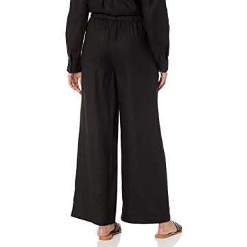 The Drop Women's Finley Relaxed Linen Pants in Black