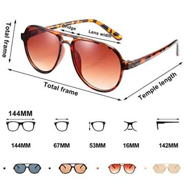 Frienda 4 Pairs Retro Sunglasses Vintage Large Frame Sunglasses 70s Unisex Glasses for Women Men (Classic Color)