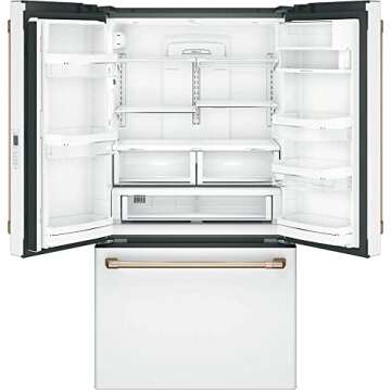 Cafe CWE23SP4MW2 23.1 cu. ft. Smart French Door Refrigerator in Matte White, Counter Depth and Fingerprint Resistant