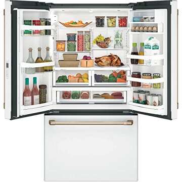 Cafe CWE23SP4MW2 23.1 cu. ft. Smart French Door Refrigerator in Matte White, Counter Depth and Fingerprint Resistant