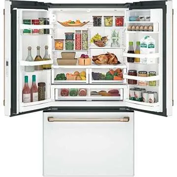 Cafe CWE23SP4MW2 23.1 cu. ft. Smart French Door Refrigerator in Matte White, Counter Depth and Fingerprint Resistant