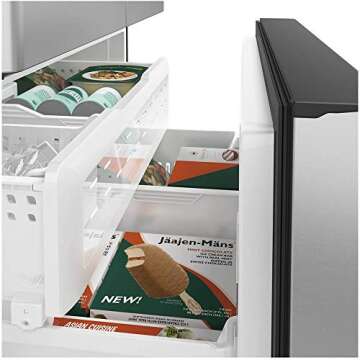 Cafe CWE23SP4MW2 23.1 cu. ft. Smart French Door Refrigerator in Matte White, Counter Depth and Fingerprint Resistant