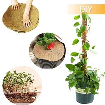 Coco Coir Liner, Yarrdfir 16x120 inch Natural Coconut Liners for planters Flower Basket, Natural Coc...