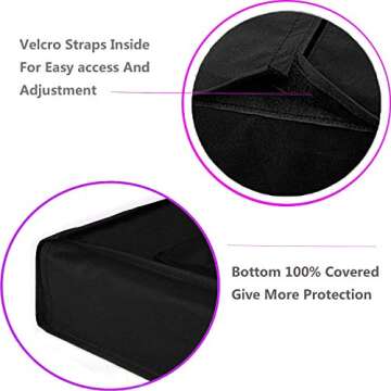 Indeed BUY Outdoor TV Cover 55" - 58" - with Bottom Cover - 600D Waterproof TV Cover and Weatherproo...