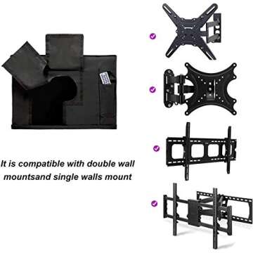 Indeed BUY Outdoor TV Cover 55" - 58" - with Bottom Cover - 600D Waterproof TV Cover and Weatherproof Dust-Proof Material,Protect Your LED, LCD, Plasma TV Screens