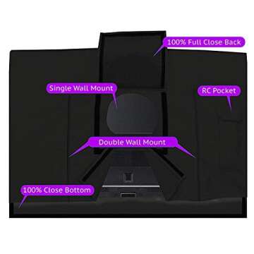 Indeed BUY Outdoor TV Cover 55" - 58" - with Bottom Cover - 600D Waterproof TV Cover and Weatherproof Dust-Proof Material,Protect Your LED, LCD, Plasma TV Screens