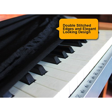 Durable Piano Keyboard Dust Cover - Fits 88 Keys, Stylish Protection