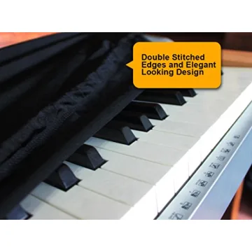 Durable Piano Keyboard Dust Cover - Fits 88 Keys, Stylish Protection