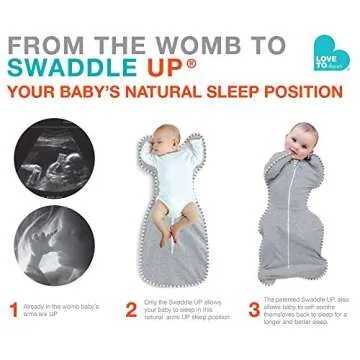 Love To Dream Swaddle UP Lite, Mint Stars, Allow Baby to Sleep in Their Preferred arms up Position for Self-Soothing, Snug fit Calms Startle Reflex, Small, 8-13 lbs.