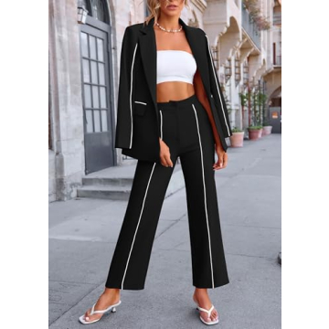 PRETTYGARDEN Women's Fall Spring 2 Piece Suit Set