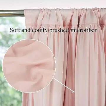 Homechoice Decor Thermal Insulated Blackout Window Curtains, 54" W x 84" L x 2 Panels, Boho Ruched Window Treatments with 3 Rows of Butterfly Flowers, Rustic Rod Pocket Drapes, Peach Pink (LQ-30)