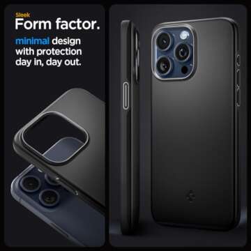 Spigen Thin Fit Case for iPhone 15 Pro Max - Black