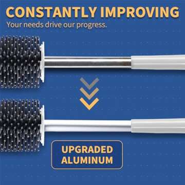 BOOMJOY Toilet Brush and Holder Set 2 Pack, Silicone Toilet Bowl Cleaner Brush, Toilet Scrubber Brus...